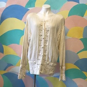 OBR cardigan sweater Crochet details.